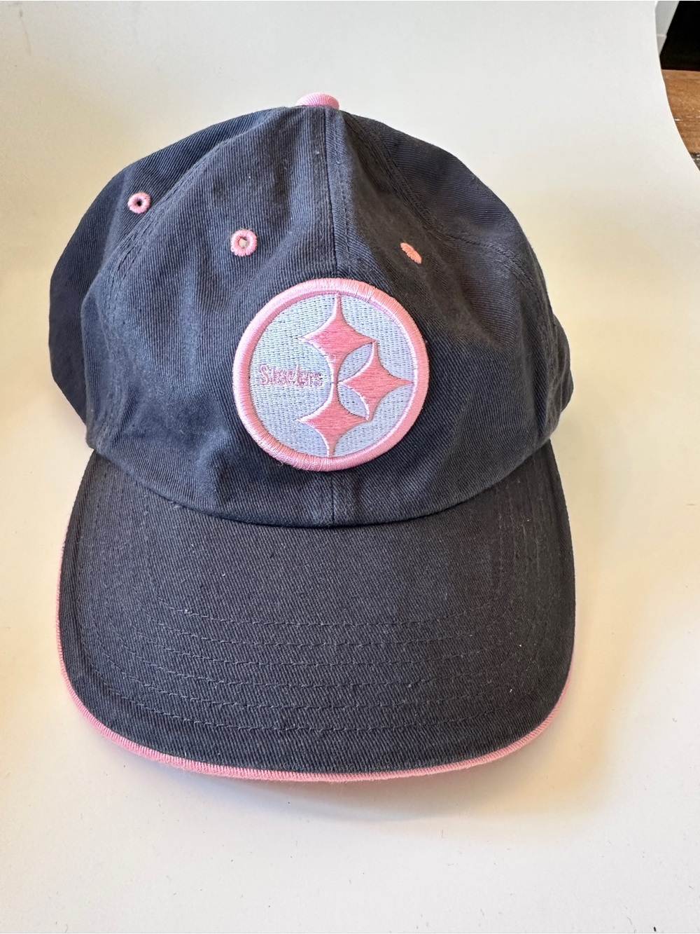 NFL Pittsburgh Steelers Blue & Pink Women's Baseball Cap with Embroidered Patch